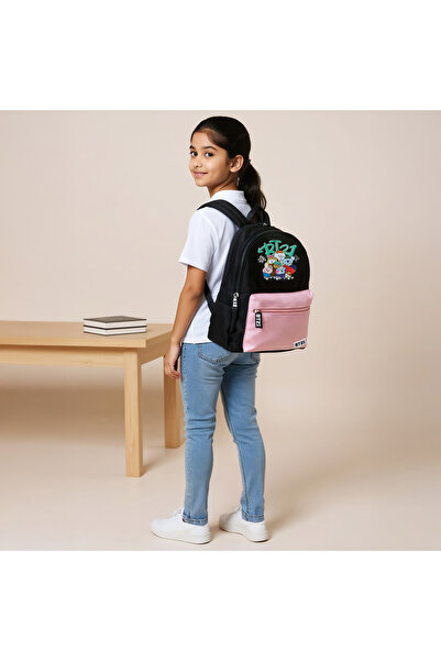 Sonic BT21 Print Backpack with Adjustable Straps and Zip Closure - 18 inches