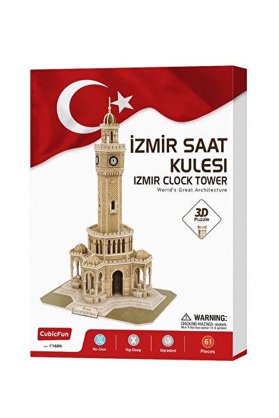 ela777 3D 61 Parça Puzzle İzmir Saat Kulesi