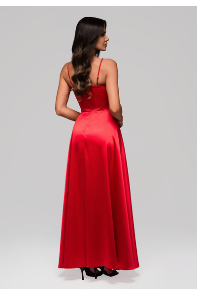OMBRE Βραδινό Φόρεμα LA-OM-DLR004 Κανονική Γραμμή Κόκκινο