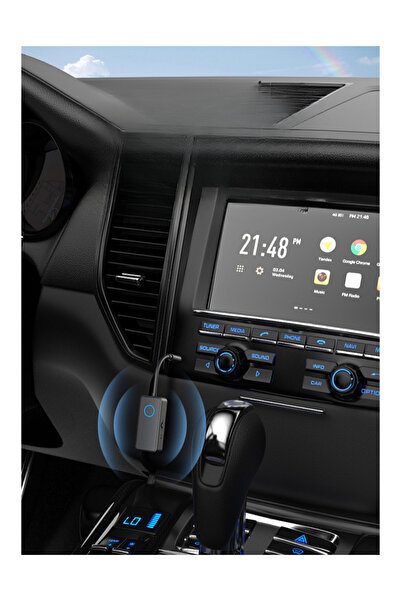 MATECHNO 2in1 Bluetooth Adaptör Alıcı Verici Bluetooth 5.4 Receiver Aux Wireless Araç Hoparlör Bluetooth Kiti