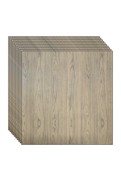 NEXTLY 3D Self-Adhesive Wall Panels, Waterproof, Easy Install, 70x70 cm, Brown with Shadows