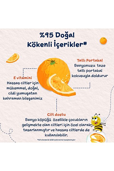 Genel Markalar Organik Portakal Çocuk Banyo Köpüğü 250ml