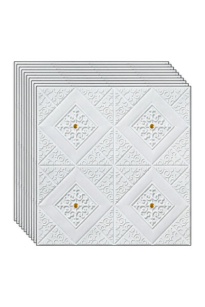 NEXTLY 3D Self-Adhesive Wall Panels, Waterproof, 70x70cm, White-Gold, 14.7 sq...