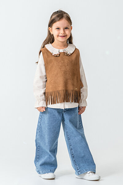 kinderos Girl's 3-Piece Set with Rabbit Embroidery on the Collar - 26K 4473