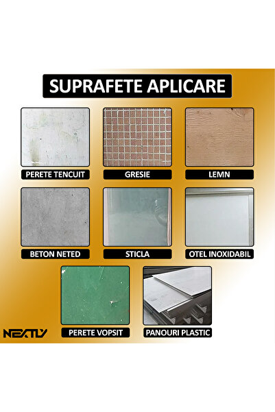 NEXTLY Panouri de perete impermeabile 3D autoadezive - Instalare ușoară, Auriu și Alb, Pachet de 20