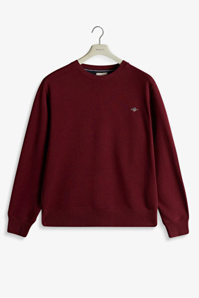 Gant Men's Claret Red Regular Fit Crew Neck Sweatshirt