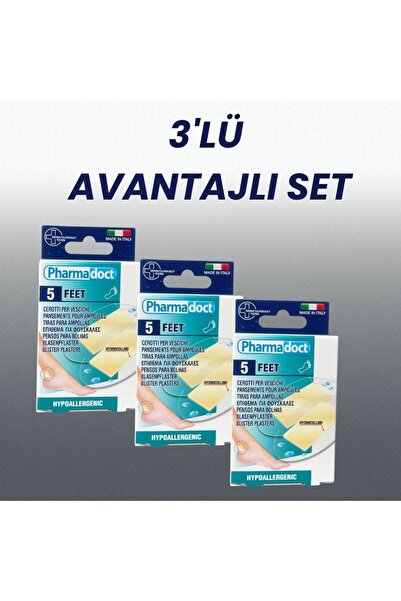 Şeffaf Suya Dayanıklı Hidrokolloid Topuk Bandı 3'lü Avantajlı Set