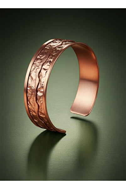 OSMANLI GÜMÜŞ Women's Copper Bracelet - Beige Autumn Sparkle Model Copper Women's Bracelet