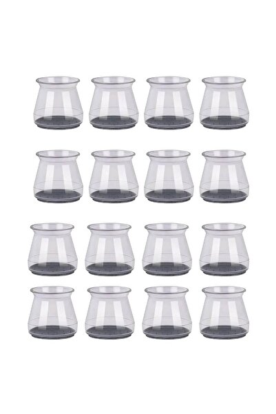 NEXTLY Universal Silicone Felt Furniture Leg Protectors, Transparent, Noise & Scratch-Resistant, Set of 16