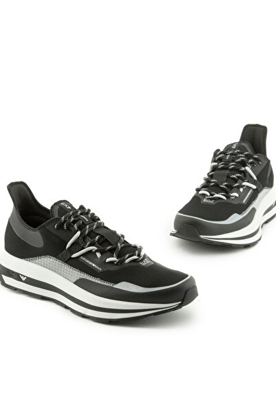 EA7 Men's BLACK&WHITE ALTURA RIPSTOP Sports Shoes