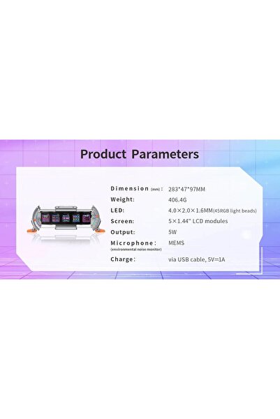 DIVOOM Times Gate Pixel Art Informative Display Digital Clock, Silver