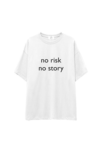 The Lucid Lab No Risk No Story Oversized T-Shirt - White