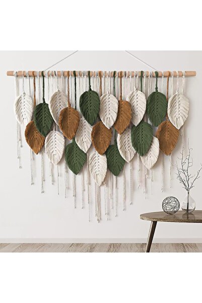 X LOT نسيج مكرميه كبير معلق على الحائط بتصميم بوهو منسوج 39 بوصة × 29.5 بوصة