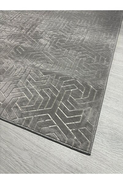 Merinos Dinarsu Armoni Gri Kaymaz Taban Kesme Halı Yolluk Mutfak Koridor Salo...