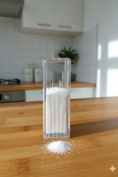 Home Vessora Akrilik Tuzluk & Biberlik – Şeffaf Dikdörtgen Tasarım 10 cm