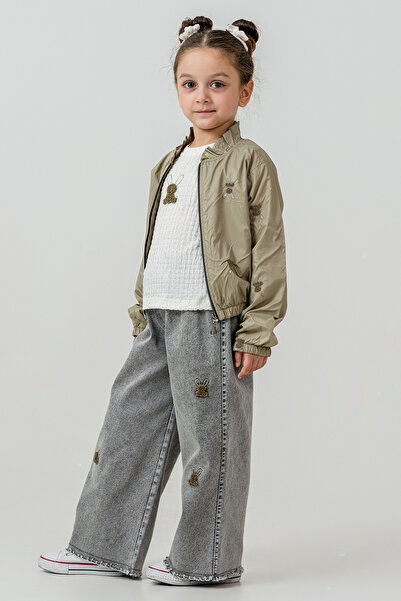 kinderos Rabbit Embroidered Girl's 3-Piece Set - 26K 2246