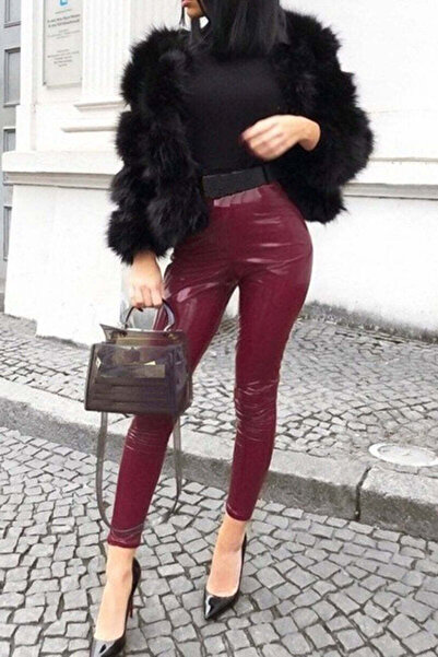 WildFashion High-waisted shiny vinyl tights J741-81