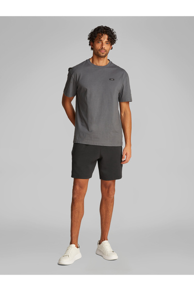 Calvin Klein Men Black Monotype Side Tape Shorts