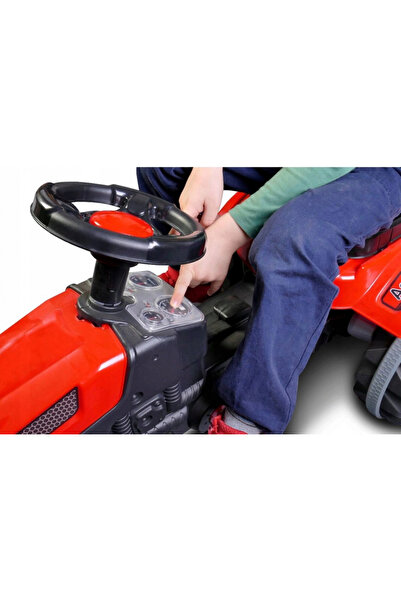 PİLSAN Active Green children's pedal tractor, with adjustable seat, chain transmission, backrest,