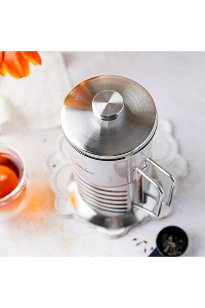 Kinghoff Infuzor pentru ceai si cafea, ceainic presa, capacitate 600 ml, din sticla,