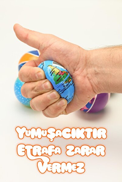 Telvesse 3Pcs Stress Ball Sponge Squishy Educational Hand Wrist Strengthener Stress Relief Toy Ball 6cm