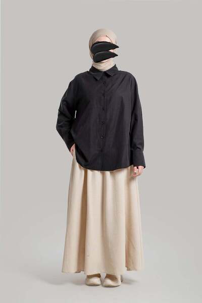 Emare Basic Hijab Shirt - Black