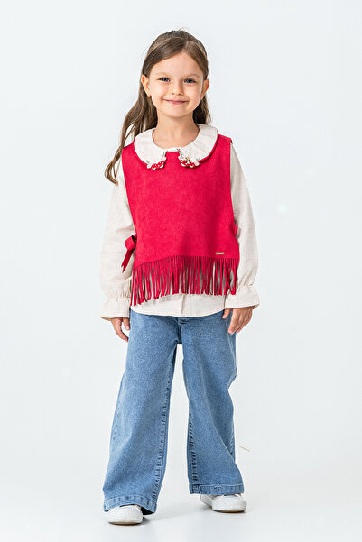 kinderos Girl's 3-Piece Set with Rabbit Embroidery on the Collar - 26K 4473