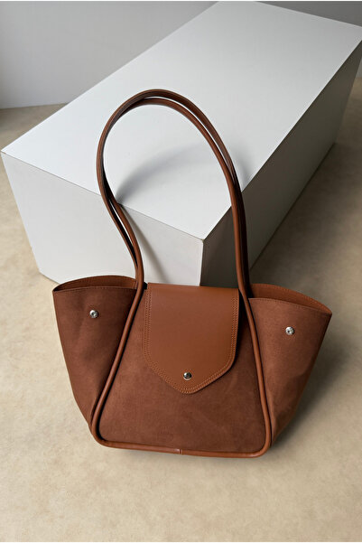 Mupa Shoes Women's Hand and Shoulder Bag Taba Suede