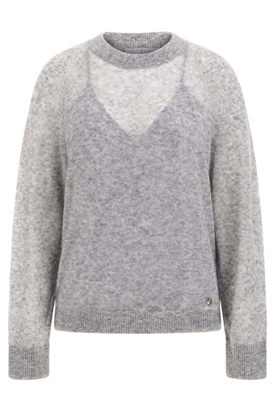 Guess Pulover din amestec de lână alpaca gri