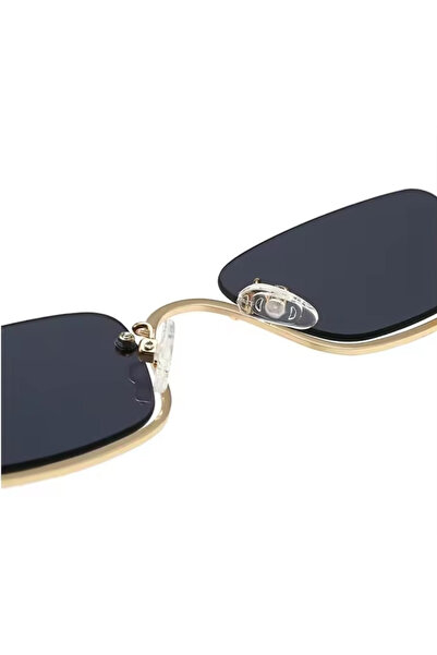 MECKSA Women's Rectangular Metal Half-Frame Square Streetwear Glasses