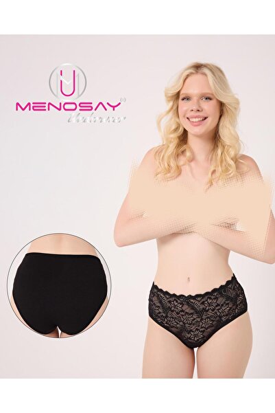 MENOSAY 07 Lace Black Women's Panties 4-Pack