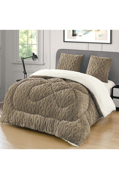Talis Cocolino Thick Fleece Throw Wave V25 Dark Beige 4.5kg, 200x230