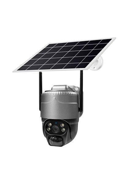 V380 Pro كاميرا v380 3.0 ميجابكسل مزدوجة الإضاءة، تخزين سحابي ببطاقة SD، IP66، كاميرا خارجية لاسلكية تعمل بالواي فاي PTZ تعمل بالطاقة الشمسية