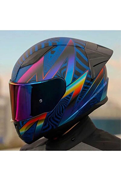 LS2 Rapid 2 Optik Full Face Motosiklet Kaskı Gökkuşağı Vizörlü