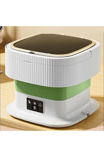 Sumkyle غسالة محمولة، غسالة صغيرة مطورة بسعة 11 لترًا مع سلة غسيل دوارة،