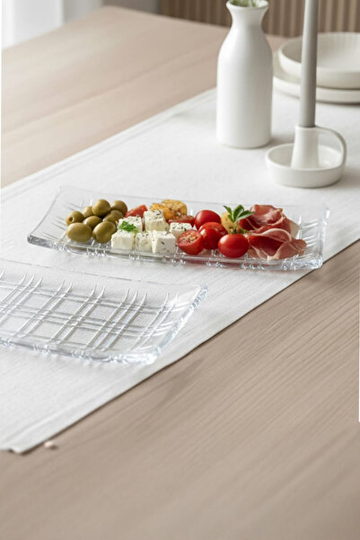 Home Vetrina Glass Rectangular Presentation and Serving Plate 14.5×29 cm