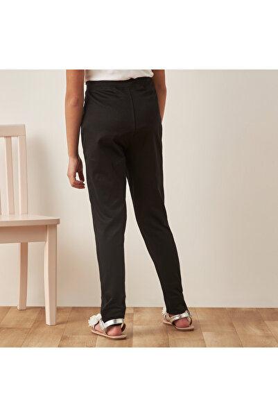 Juniors Solid Denim Jeggings with Elasticated Waistband