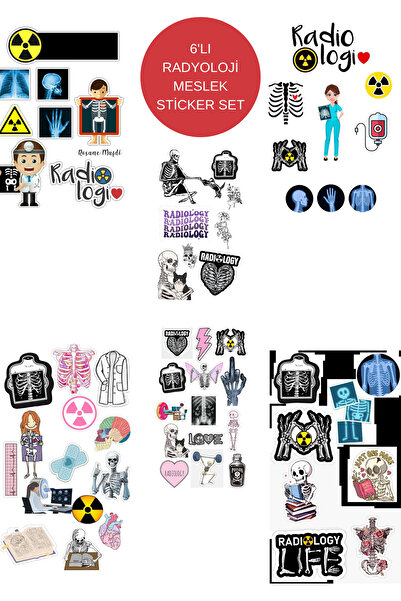 elviano مجموعة من 6 ملصقات مهنية للراديو مناسبة للدفتر