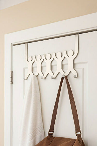 Grandmix Metal Kapı Arkası Askı İnsan Figürlü Çok Amaçlı Dekoratif Askılık 6 ...