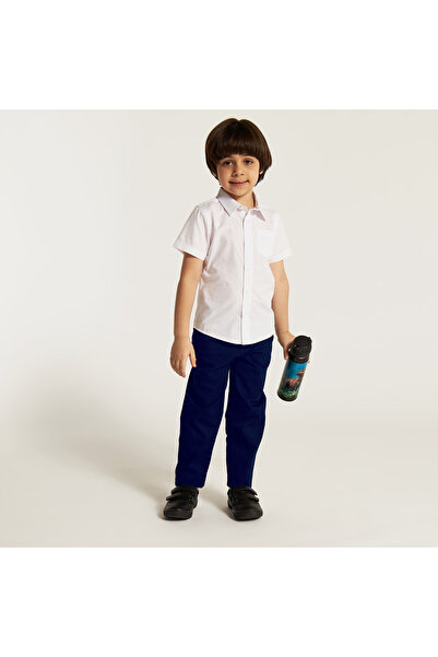 Juniors Solid Trouser with Button Closure and Pockets