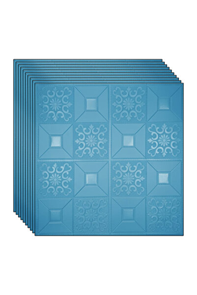 NEXTLY Panouri adezive de perete 3D, impermeabile și durabile, 70x70 cm, design modern albastru, set de 10