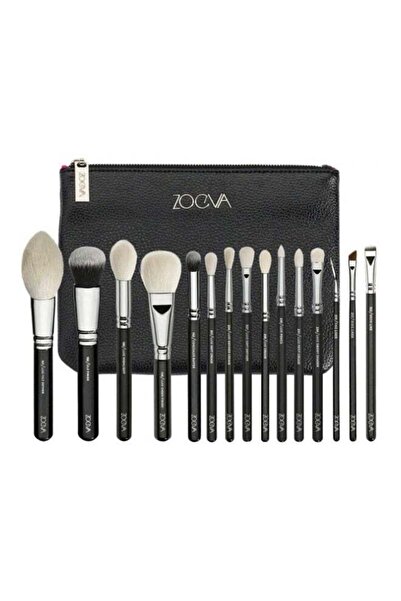 Zoeva 15-Piece Eye Makeup Brush Set Black/Silver/White