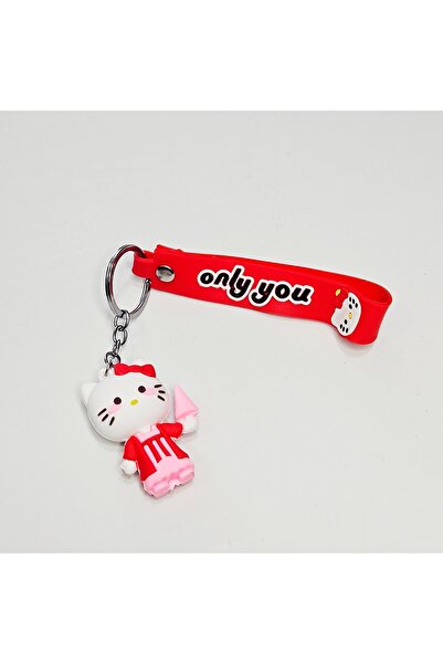ÜNSA Anahtar Αξεσουάρ μπρελόκ 3D σιλικόνης - Hello Kitty