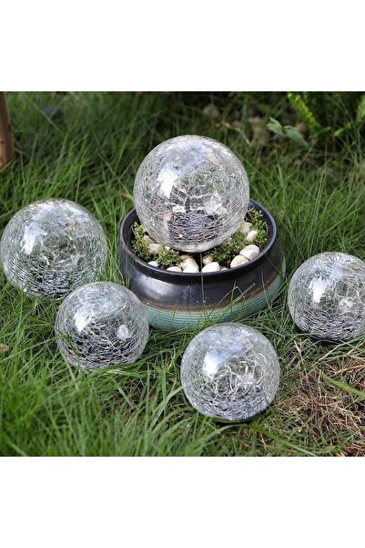 NEXTLY Solar Glass Outdoor Lights Set - Multicolor LED, IP65, Decorative Garden Pathway Lamps