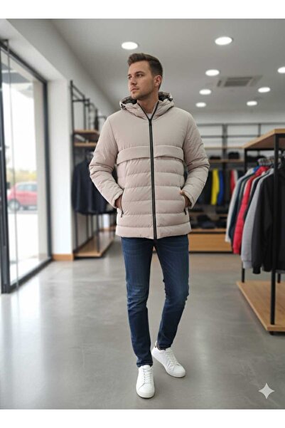 WOUS Güncüoğlu Slim Fit Ka Hooded Waterproof Sports Men's Coat with Olum Fiber