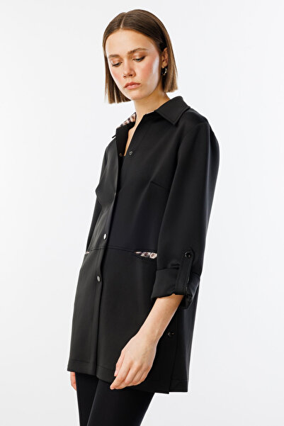 Ekol Ekose Detaylı Çıtçıtlı Trençkot