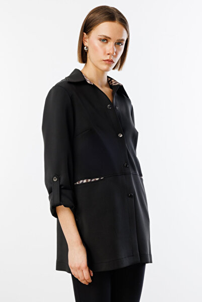 Ekol Ekose Detaylı Çıtçıtlı Trençkot