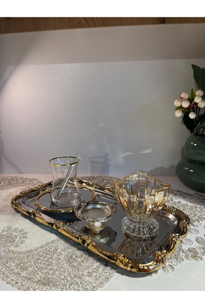 zaTen Pazar 1 Baton Gold Silver Rose Striped Coffee
