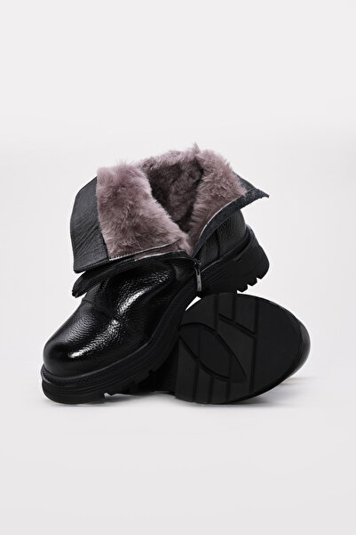 FAST STEP Cizme clasice de damă din piele naturală și blană 733KZA2308