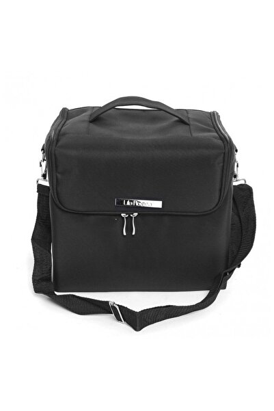 MACVI Large-capacity Macvi® cosmetic bag, durable canvas, classic black, 19.8×24.5×27.5 cm